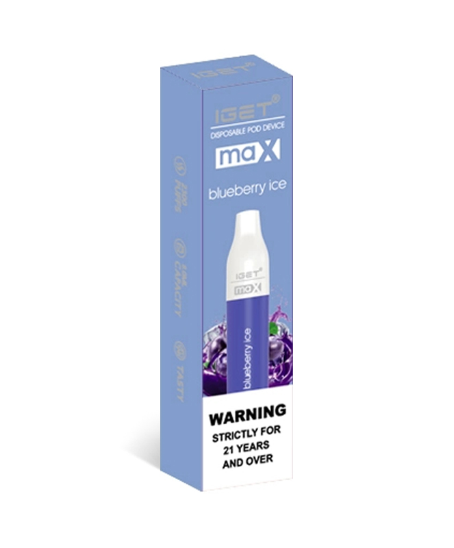 Blueberry Ice 2200 Puffs Disposable Vape IGET Max - Image 2