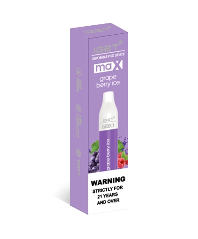 Grape Berry Ice 2200 Puffs Disposable Vape IGET Max - Image 2
