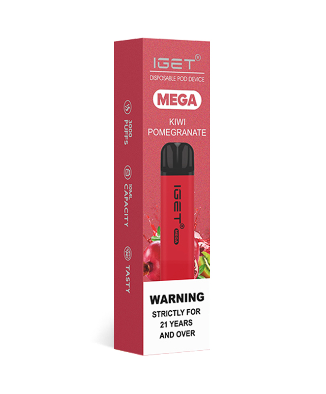 Kiwi Pomegranate 3500 Puffs Disposable Vape IGET Mega - Image 2