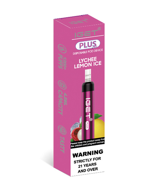 Lychee Lemon Ice 1200 Puffs Disposable Vape IGET Plus - Image 2