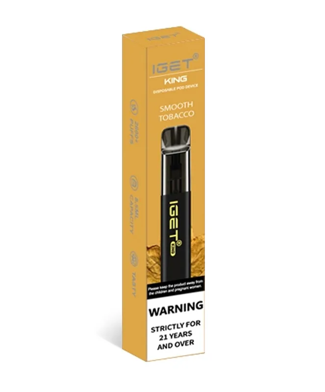 Smooth Tobacco 2600 Puffs Disposable Vape IGET King - Image 2